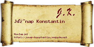Jónap Konstantin névjegykártya